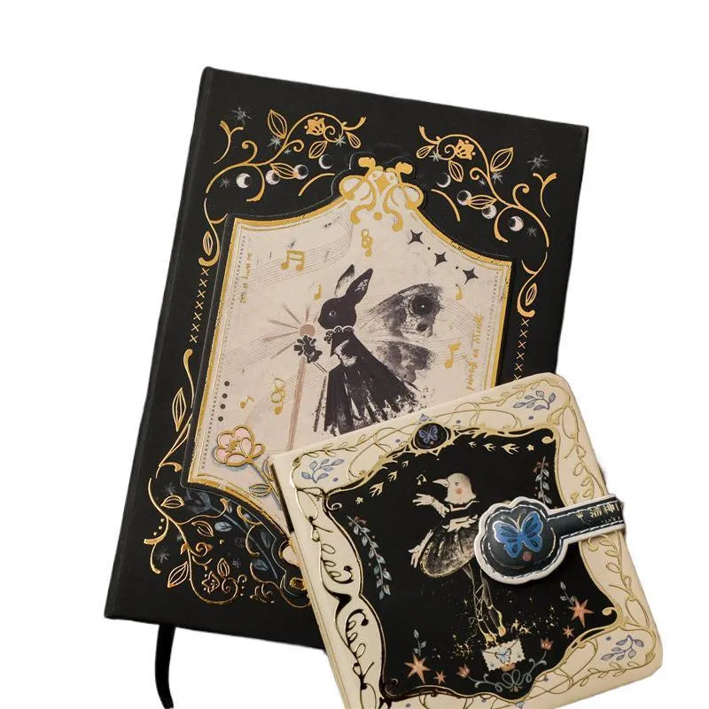 THALO brand A5 retro art notebook with gothic style, showing one of three cover design options.