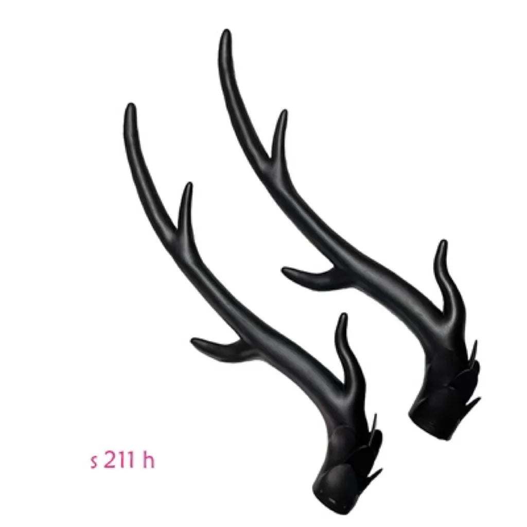 Pair of detailed resin dragon horns for motorcycle helmet customisation in Black Gold finish.