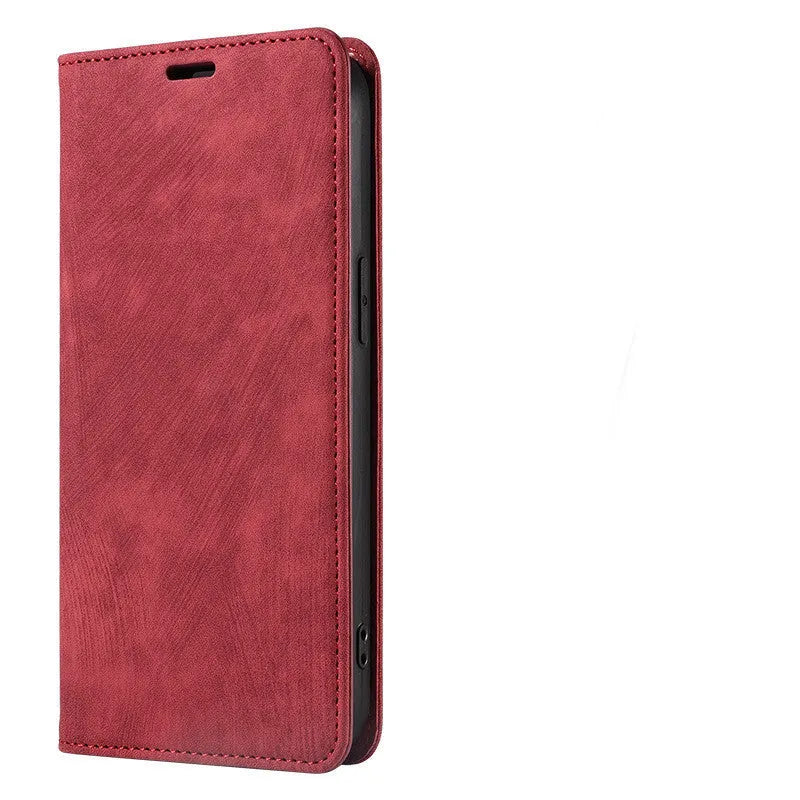 Magnetic flip phone case in a choice of colours for compatible iPhone models.