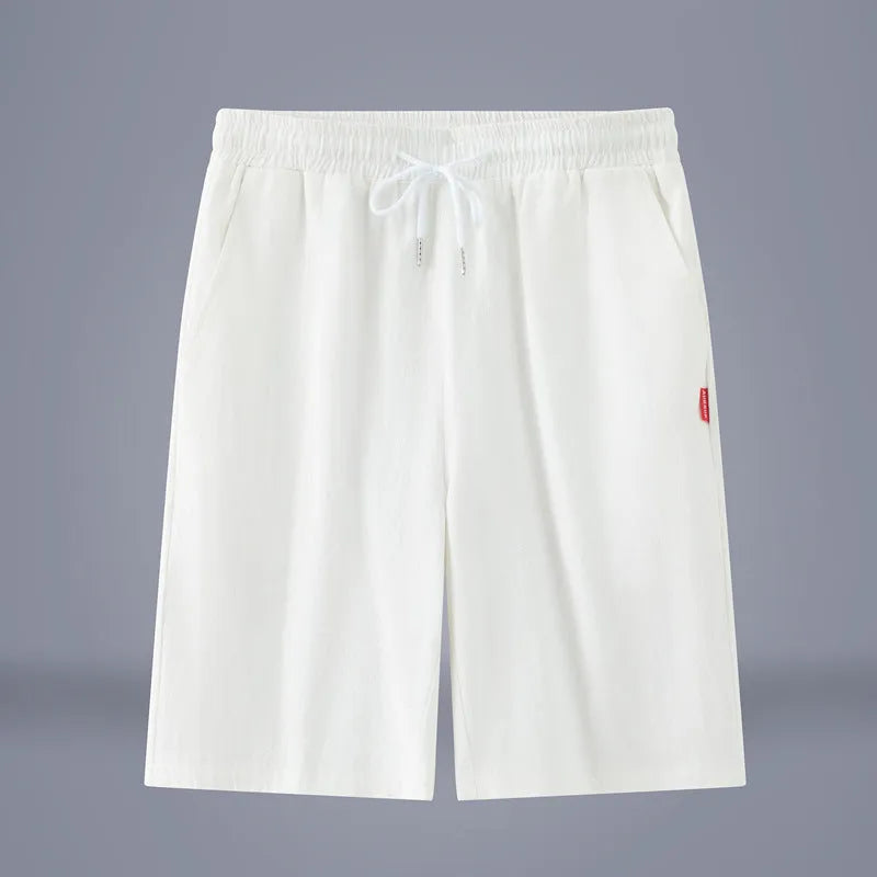 Chinese style solid colour cotton linen cropped pants for summer in multiple colour options