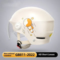 Khaki ABS half helmet for electric motorcycle with sun protection glasses