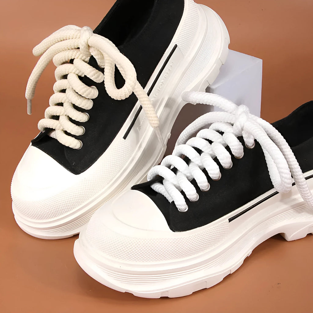 Round woven shoelaces for bread shoes in white, beige, and black, showing different lengths and thickness options