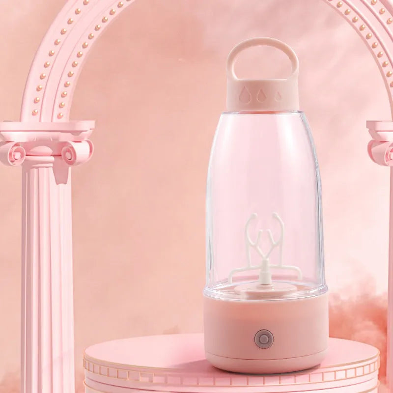 Automatic electric shaker bottle with USB charging port and 350ml capacity