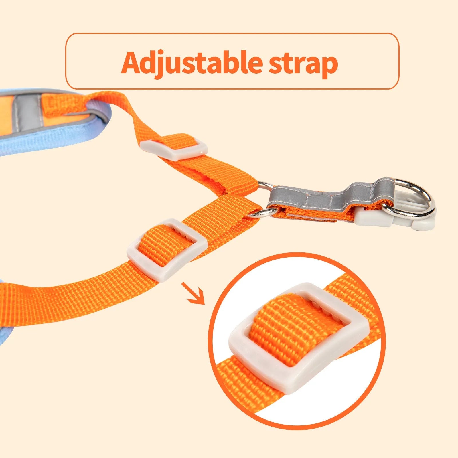 Adjustable dog haulage rope vest harness in blue brown green orange purple red anti-breaking chest strap