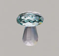 White crystal geometric mushroom decoration in modern minimalist style.