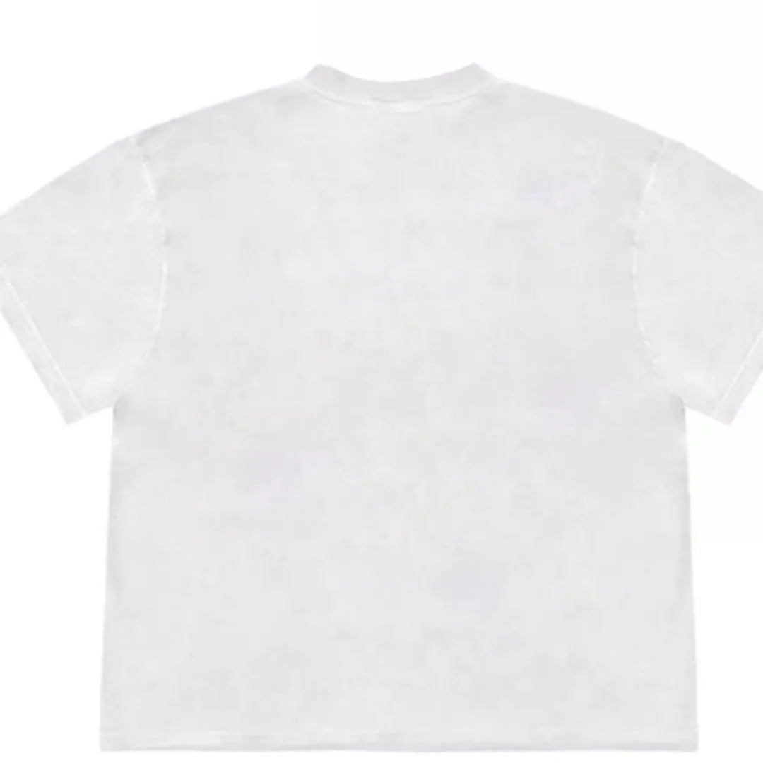 Blueberry fabric patchwork t-shirt with cute fruit pattern in loose fit ice oxygen cotton
