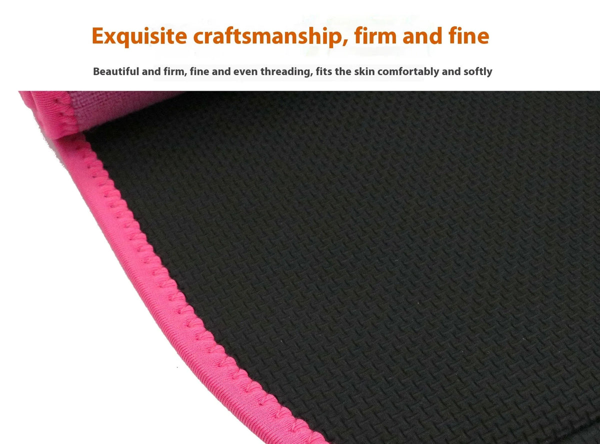 Black neoprene lumbar support belt for adult fitness and running