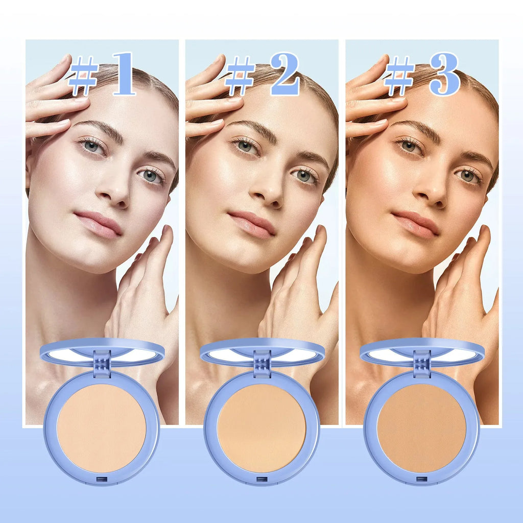 Natural finishing powder compact with 8g content in classic ivory, natural beige and pure beige colour options