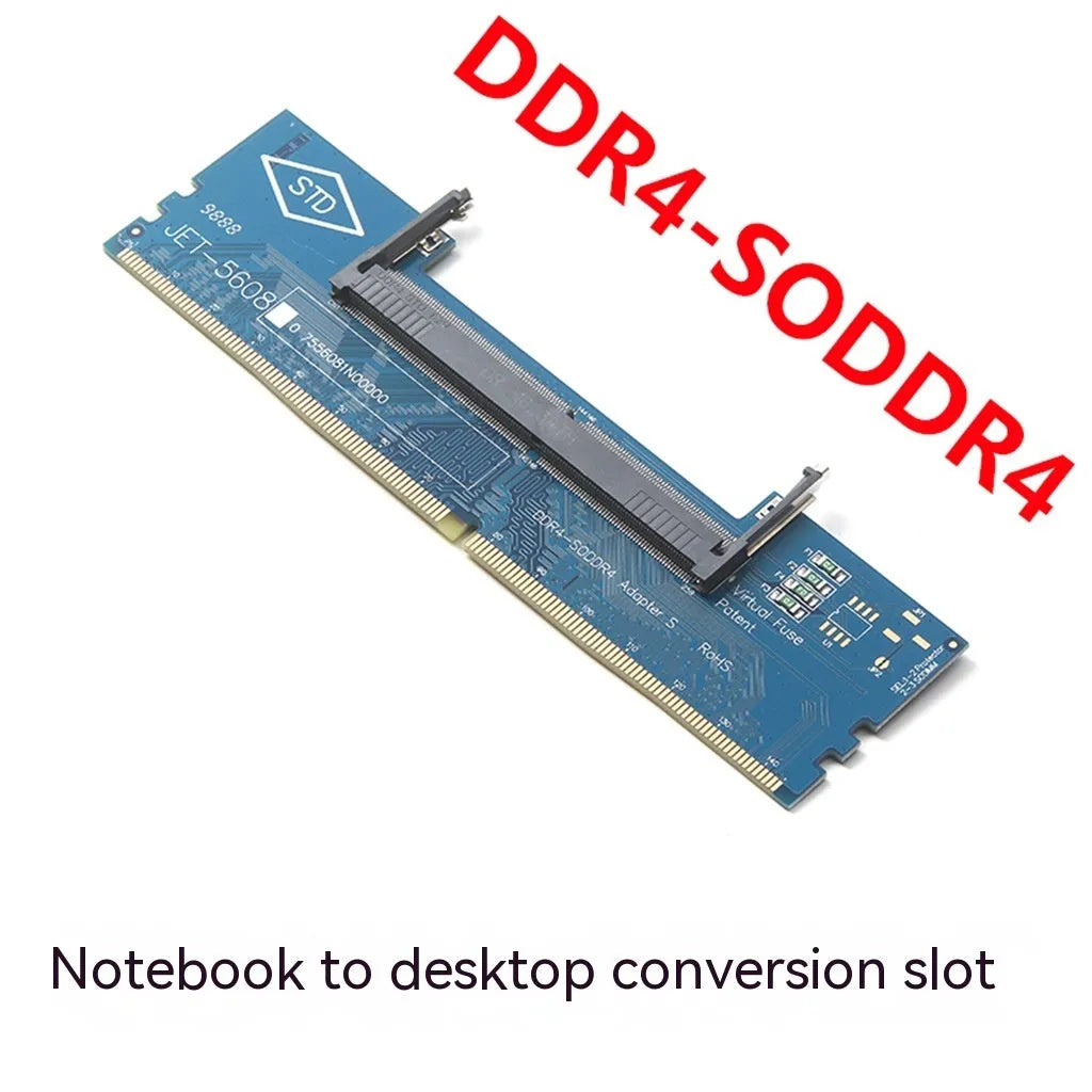 DDR4 laptop to desktop memory adapter card converting SO-DIMM to DIMM with ESD protection