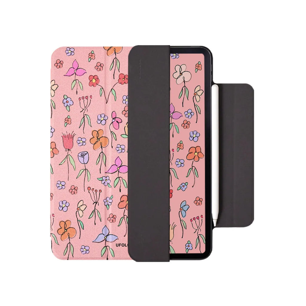 Flat polyurethane protective sleeve for 10.9-inch iPad Air with magnetic clip closure.