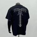 Men's loose pure cotton short sleeve t-shirt in black or white for business commute wear