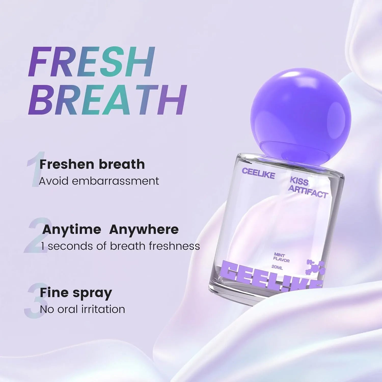 20ml portable oral spray bottle for probiotic and hydration care