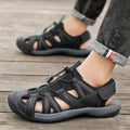 Men's LX01 Blue casual sports shoes with mesh upper, rubber sole, and velcro closure.