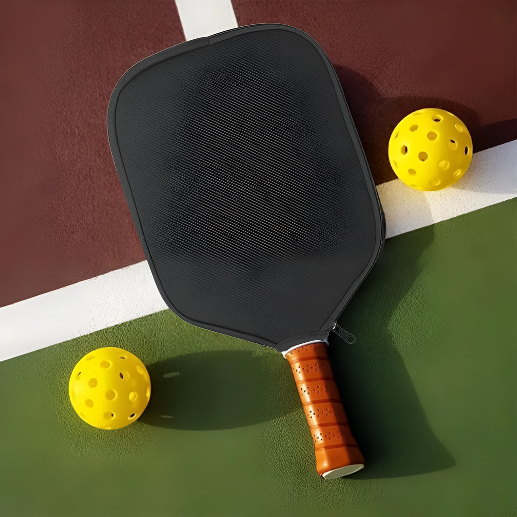 Black neoprene protective sleeve for table tennis racket equipment