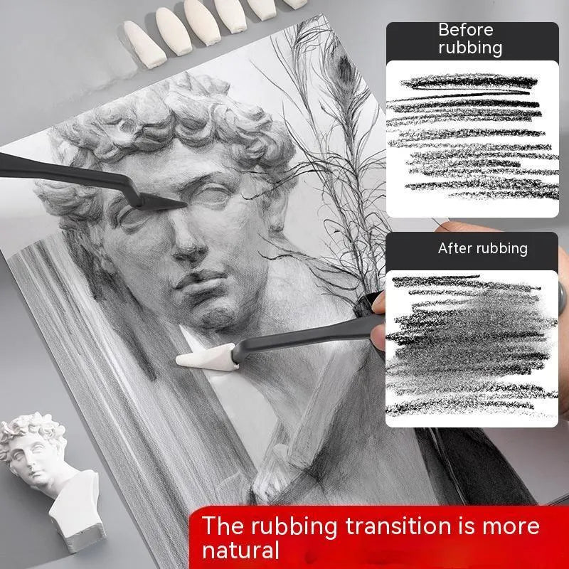 Fluorescent pen eraser smear tip plastic rubbing knife for art correction