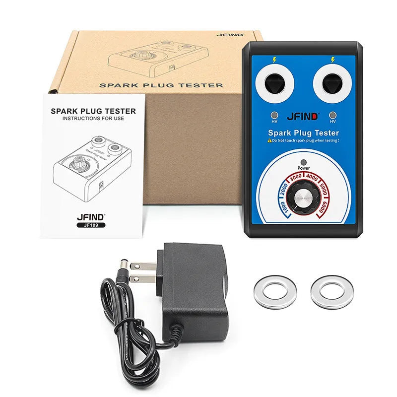 Car double hole spark plug tester ignition detector with European and American standard formats
