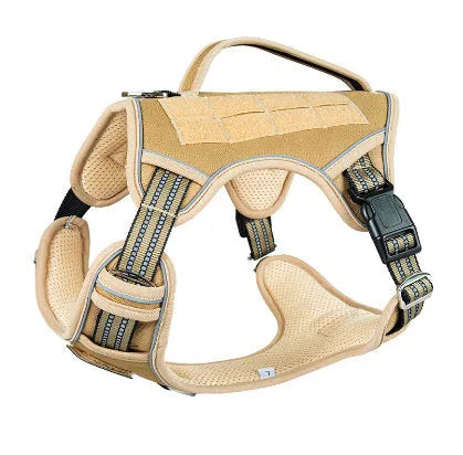 Tactical dog chest strap in Oxford cloth for search and rescue working dogs in camouflage colour