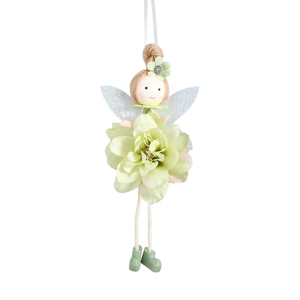 FARCENT cloth Easter pendant with flower angel design in pink, green, yellow, and dark pink colours.