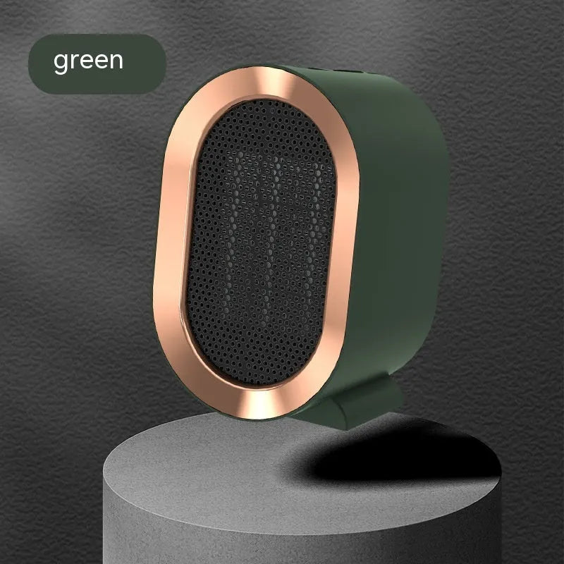 Desktop electric ceramic heater in various colours with mechanical controls and compact portable design