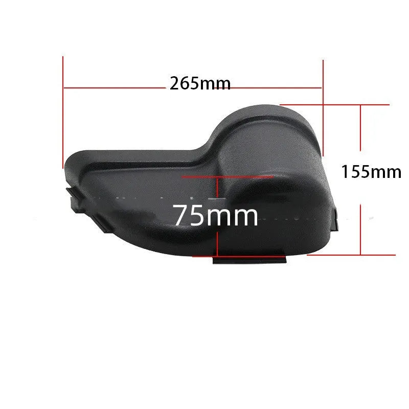 Black ABS door storage box installed on Jeep Wrangler interior door panel