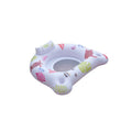 White U-shaped luminous inflatable float for pool seating measuring 120cm by 120cm