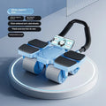Automatic rebound abdominal wheel with four wheels in black colour on floor