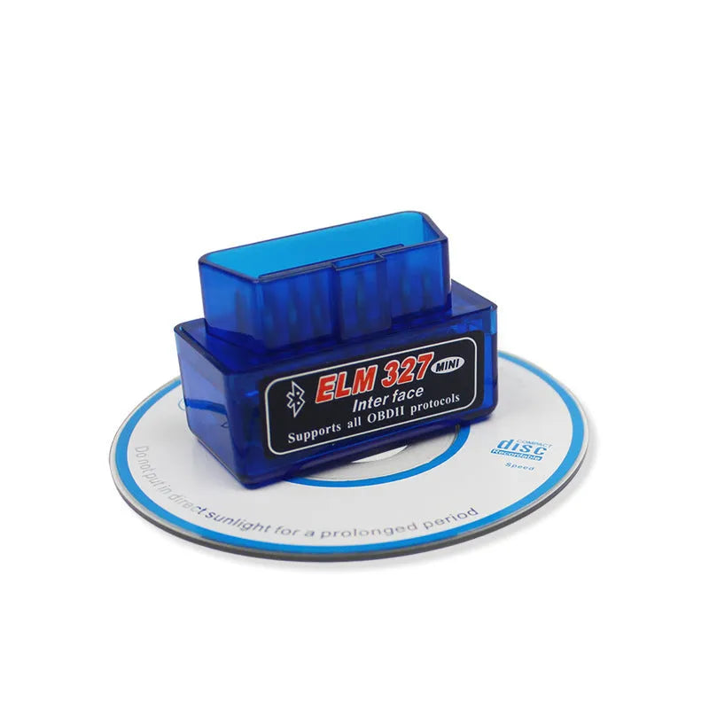 Bluetooth OBD2 diagnostic scanner for reading engine fault codes and monitoring live vehicle data.