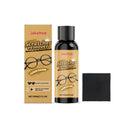 30ml bottle of glasses scratch remover liquid with included polishing cloth for lens maintenance