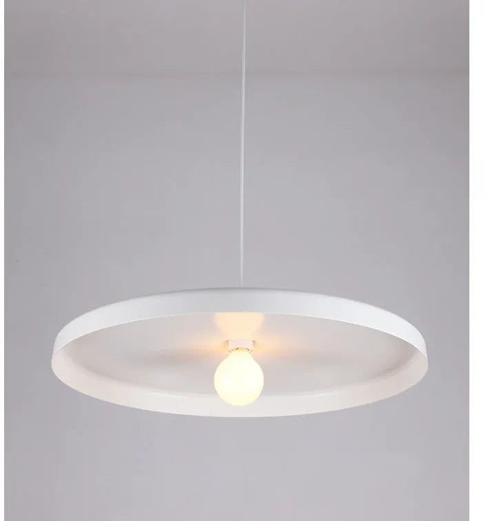 Aluminium alloy coffee shop chandelier in black or white with 35cm, 50cm, or 60cm diameter