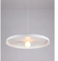 Aluminium alloy coffee shop chandelier in black or white with 35cm, 50cm, or 60cm diameter