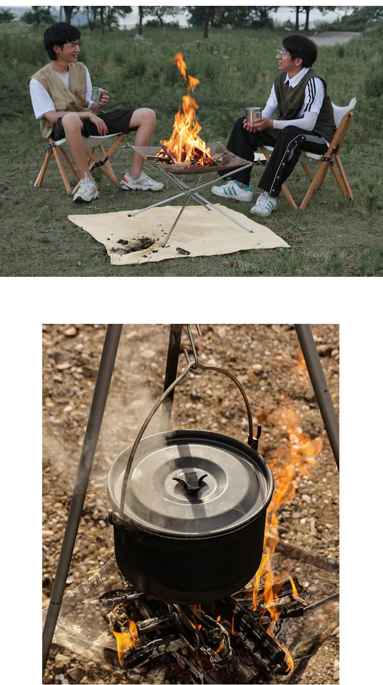 Silver stainless steel barbecue grill with removable cooking net, shown in a medium or large size for outdoor use.