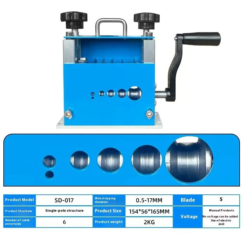 SD-017 manual wire stripping machine tool for 0.5mm to 17mm diameter cables