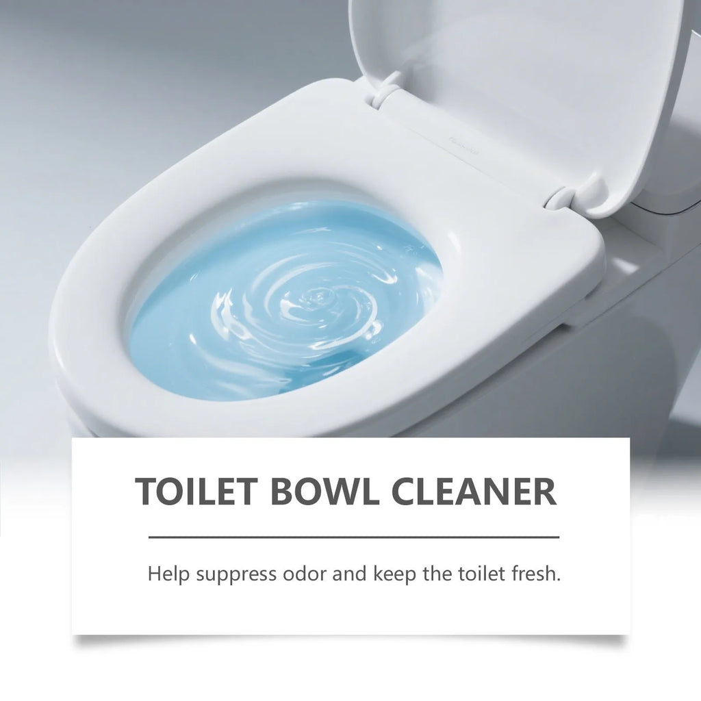 Pack of four 30g sachets of toilet bowl cleaning powder for removing limescale and stains.