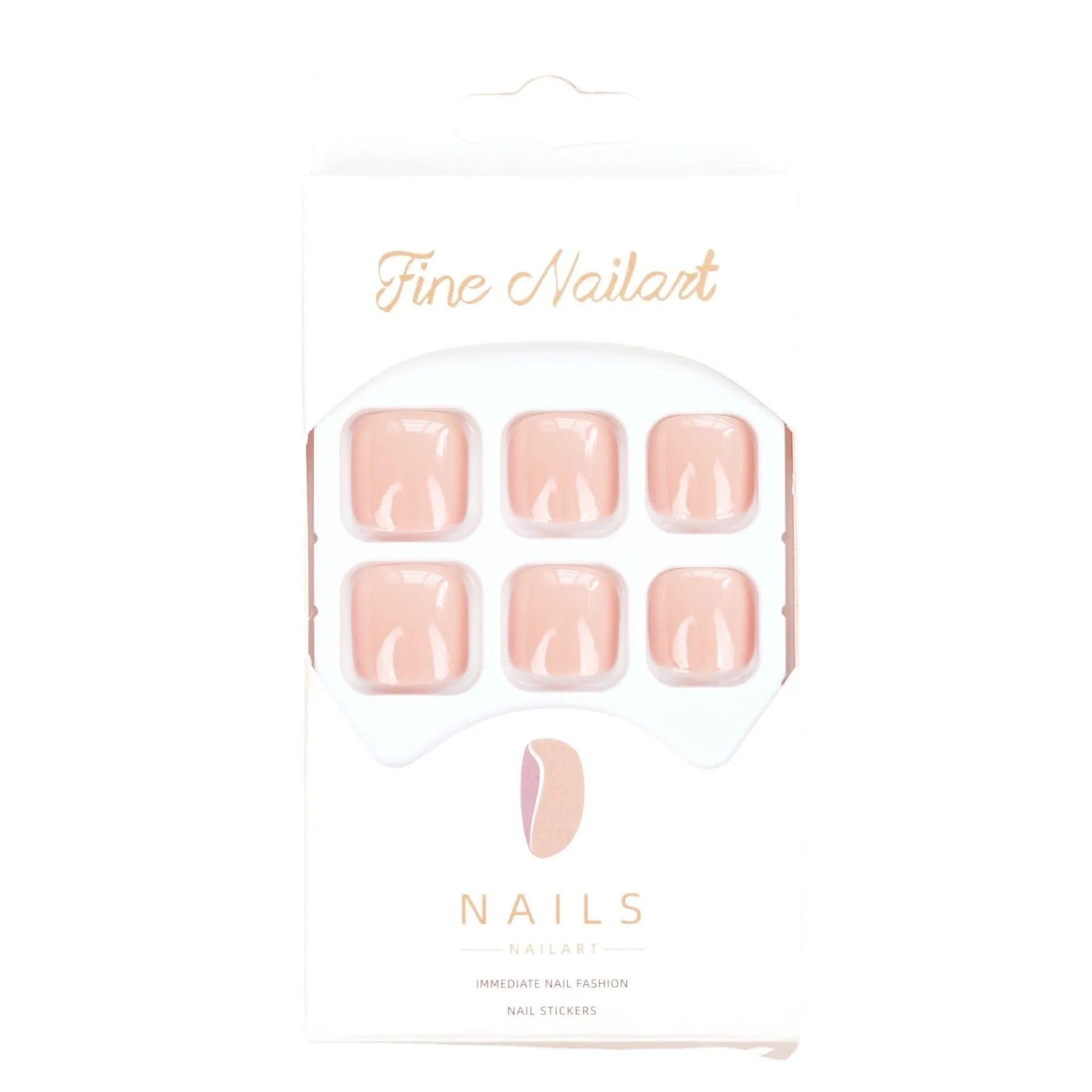 J-52 skin color fashion personality toe nail stickers with glue type adhesive in plastic ins style packaging