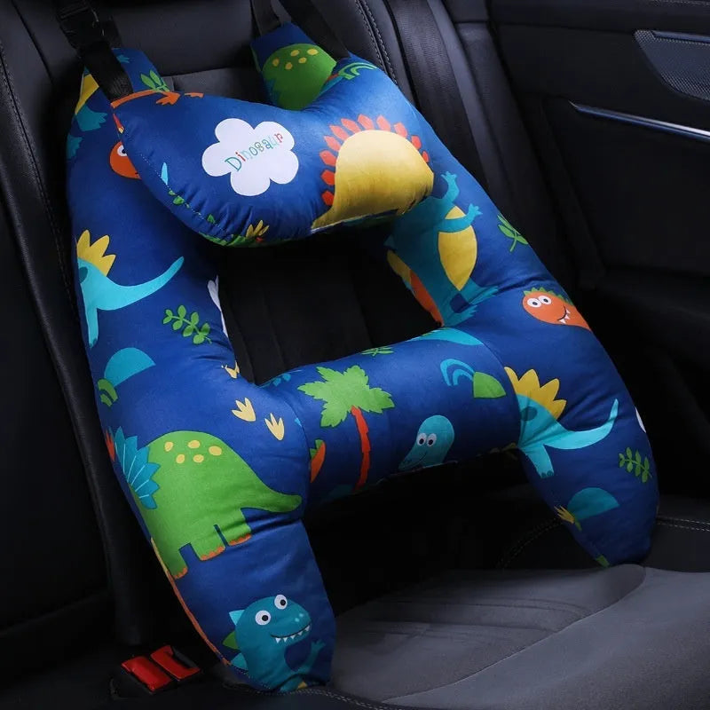 55x70cm car headrest pillow with cartoon pattern and pearl cotton filling
