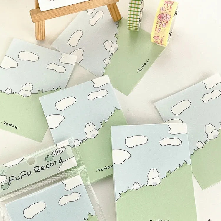 Cute cartoon hand account collage sticky notes in six Heartbeat Delivery Series styles with three size options