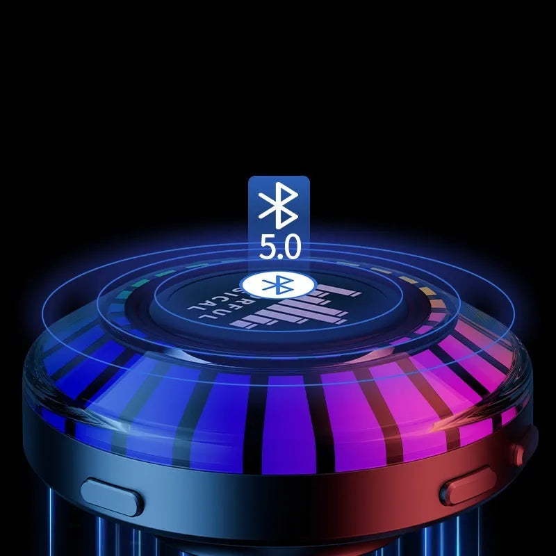 Compact square Bluetooth atmosphere lamp with voice control and polar light effects