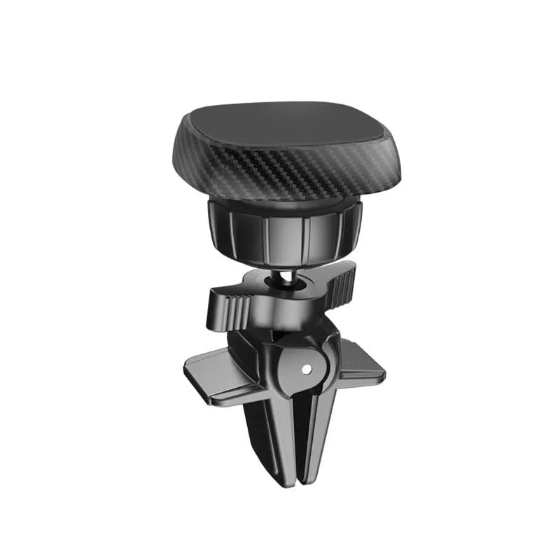 Magnetic car air vent phone holder mounted on vehicle dashboard