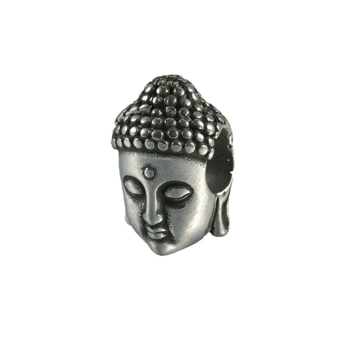 Stainless steel hollow skull Buddha earring in gold, black or steel colour for unisex hip hop fashion
