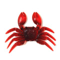 8CM PVC artificial crab lure body in red and brown colours for fishing