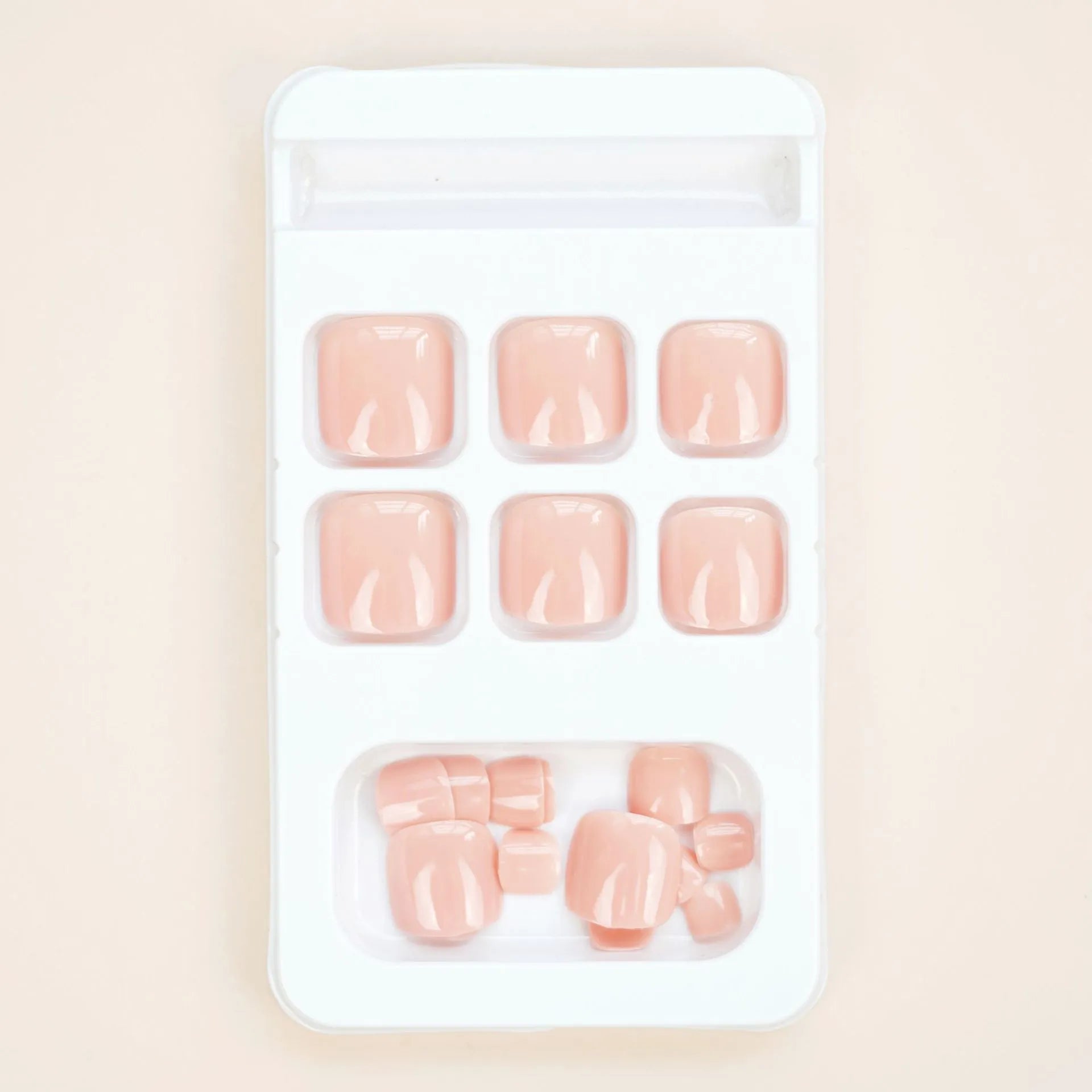 J-52 skin color fashion personality toe nail stickers with glue type adhesive in plastic ins style packaging
