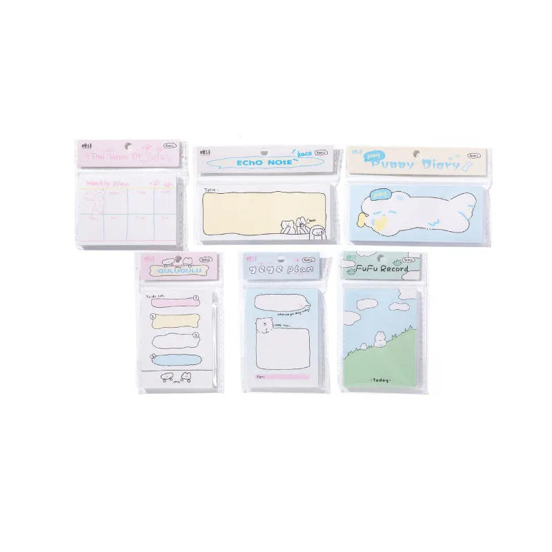Cute cartoon hand account collage sticky notes in six Heartbeat Delivery Series styles with three size options