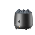 Black and white volcano-shaped ultrasonic humidifier with USB cable for rooms up to 20 square metres