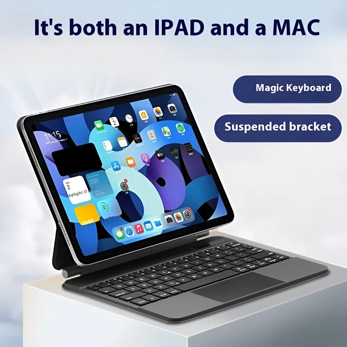 11 inch wireless Bluetooth keyboard with magnetic tablet protective cover in multiple colours
