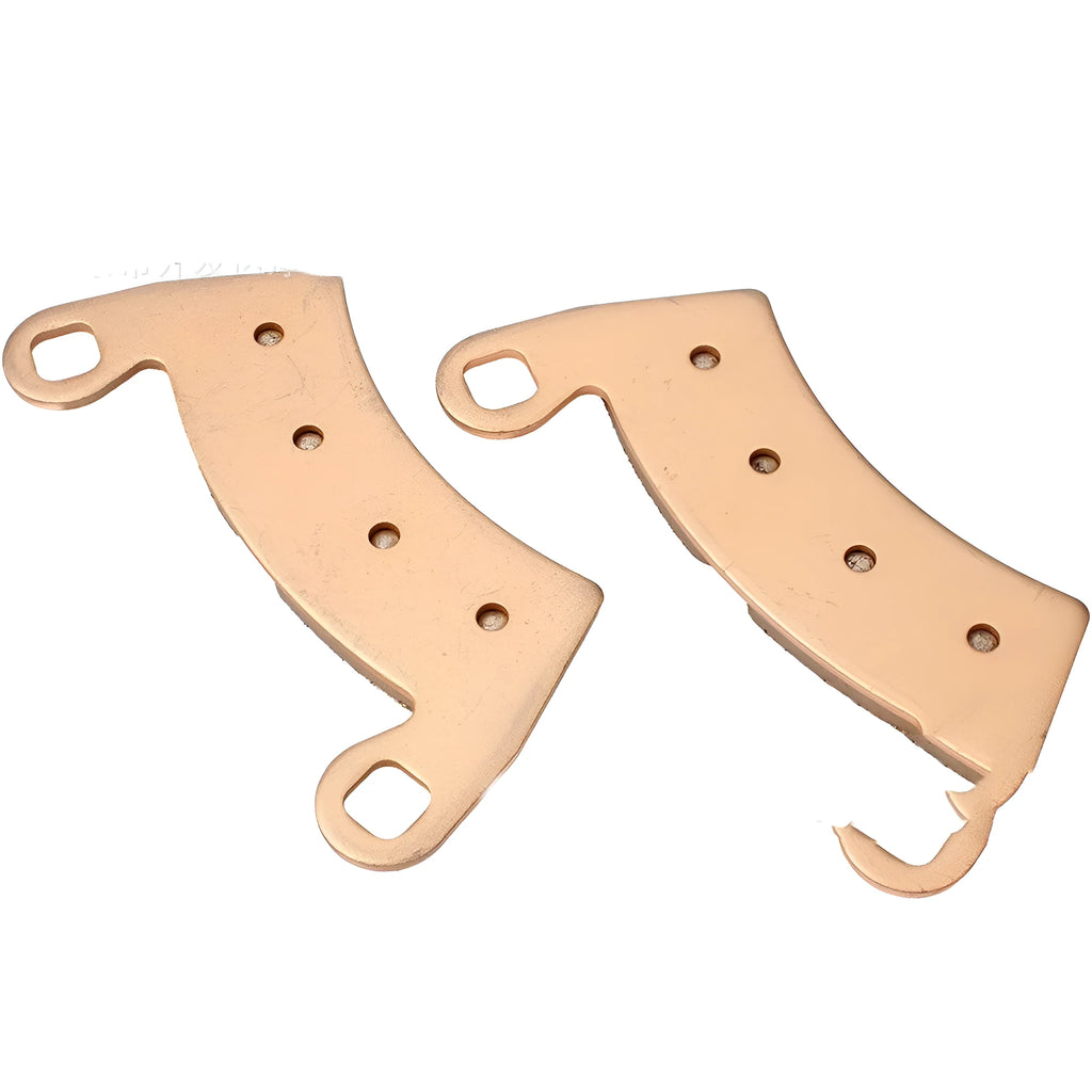 Pair of FA452 sintered brake pads for Polaris Ranger and RZR models showing friction material surface