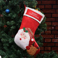 Non-woven fabric Christmas candy bag ornament with snowman design hanging as decoration