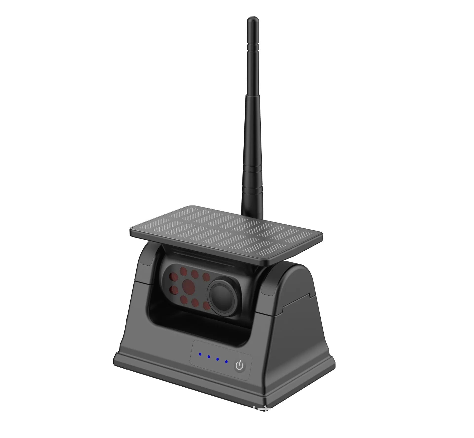 YL-Solar WF908 black wireless reversing camera with magnet base and solar panel on top