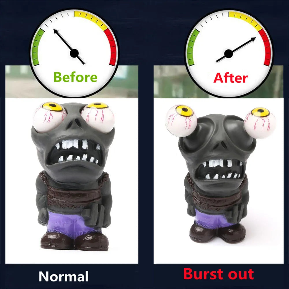 Turbo car blow off valve kit with explosive eye doll ornament and adjustable pressure regulating valve.