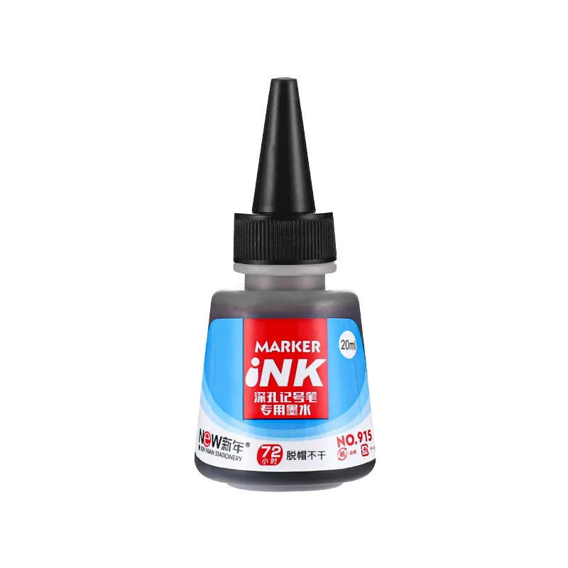 Oil marker pen for woodworking with quick-drying waterproof ink in black, red, blue, and green colours.