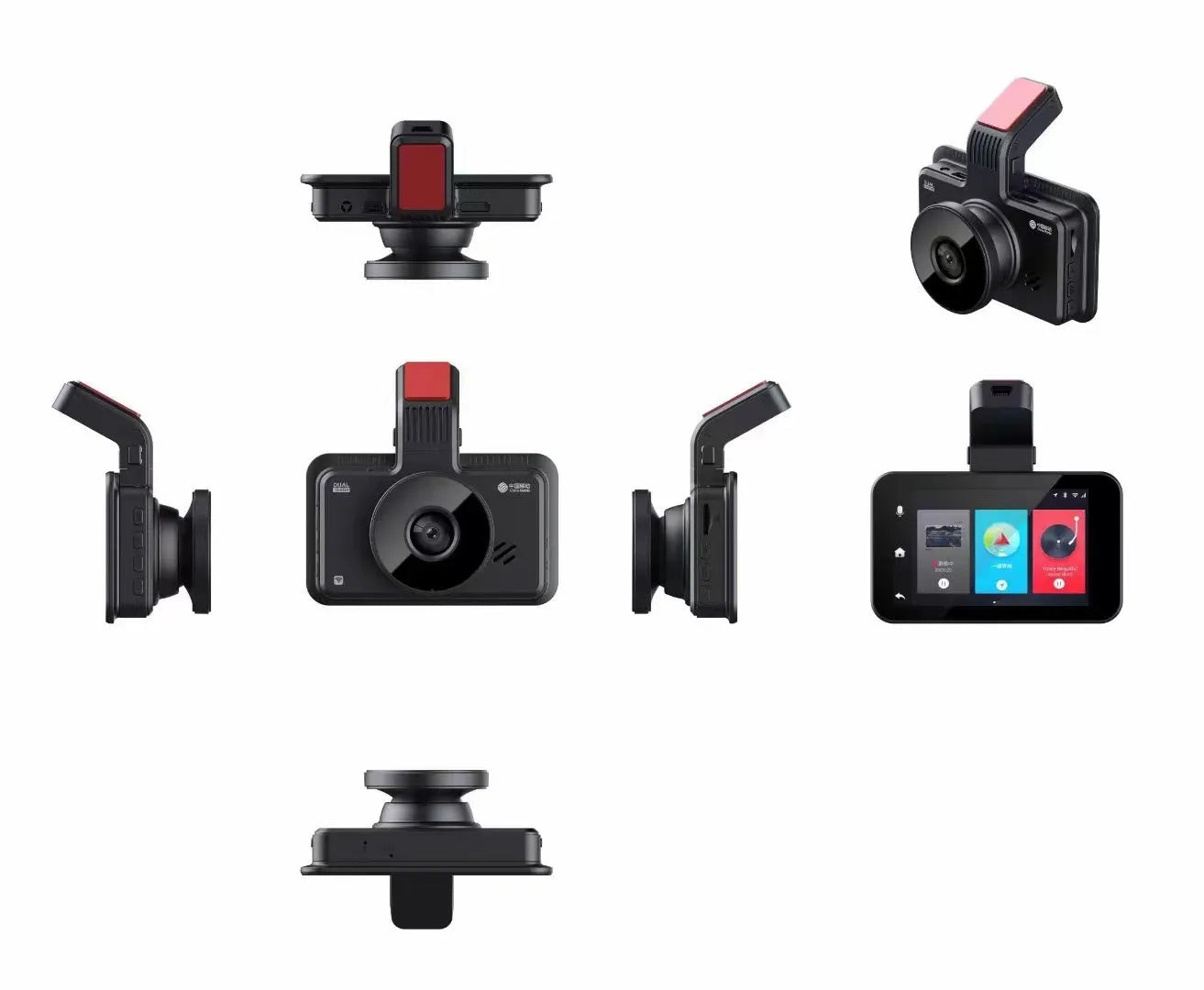 3-inch car DVR with dual lens system for front and rear vehicle recording